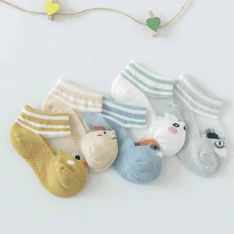 5-piece Cartoon Design Yarn Socks