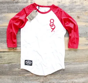 89 Keys 3/4 Sleeve Raglan Red