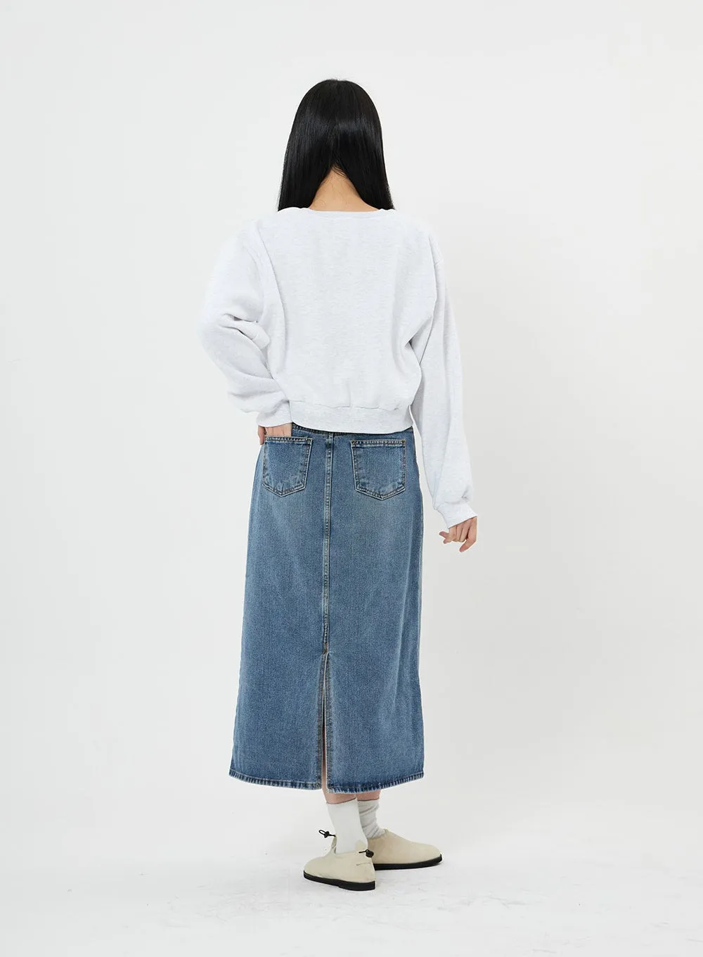 A-Line Long Denim Skirt BN08