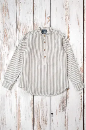 A Piece of Chic - Pull-Over Farmer Shirt "La Paysanne" with dark green stripes