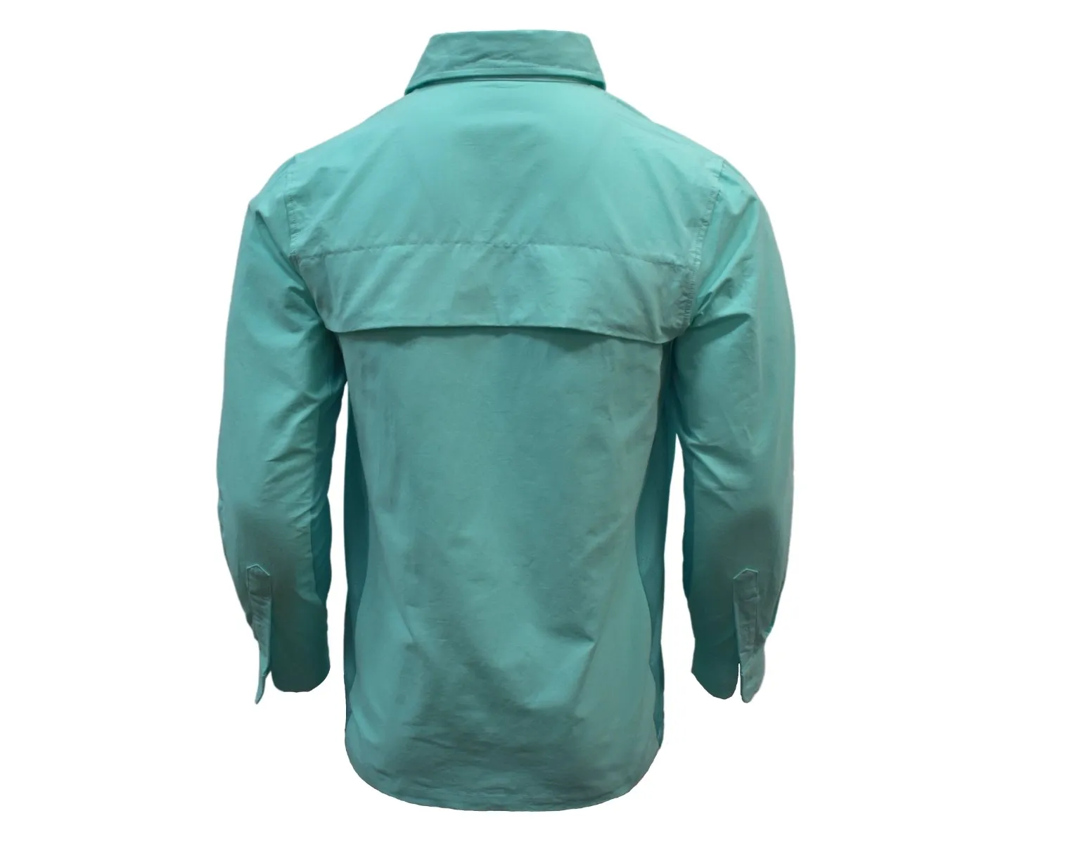 Adult Cotton Ringers Work Shirts - Bright Aqua