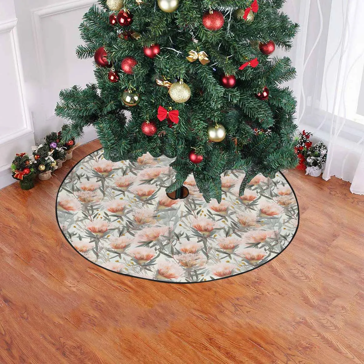 Australian Wattle  Christmas Tree Skirt