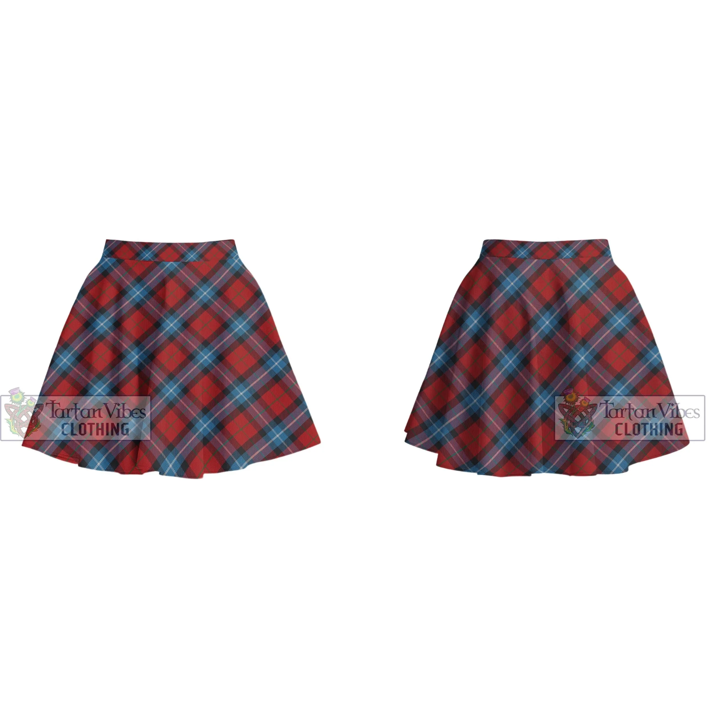 Baillie of Polkemmet Red Tartan Women's Plated Mini Skirt