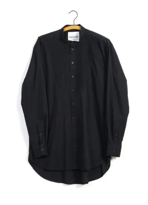 BASSE | Pleated Bib Shirt | Black