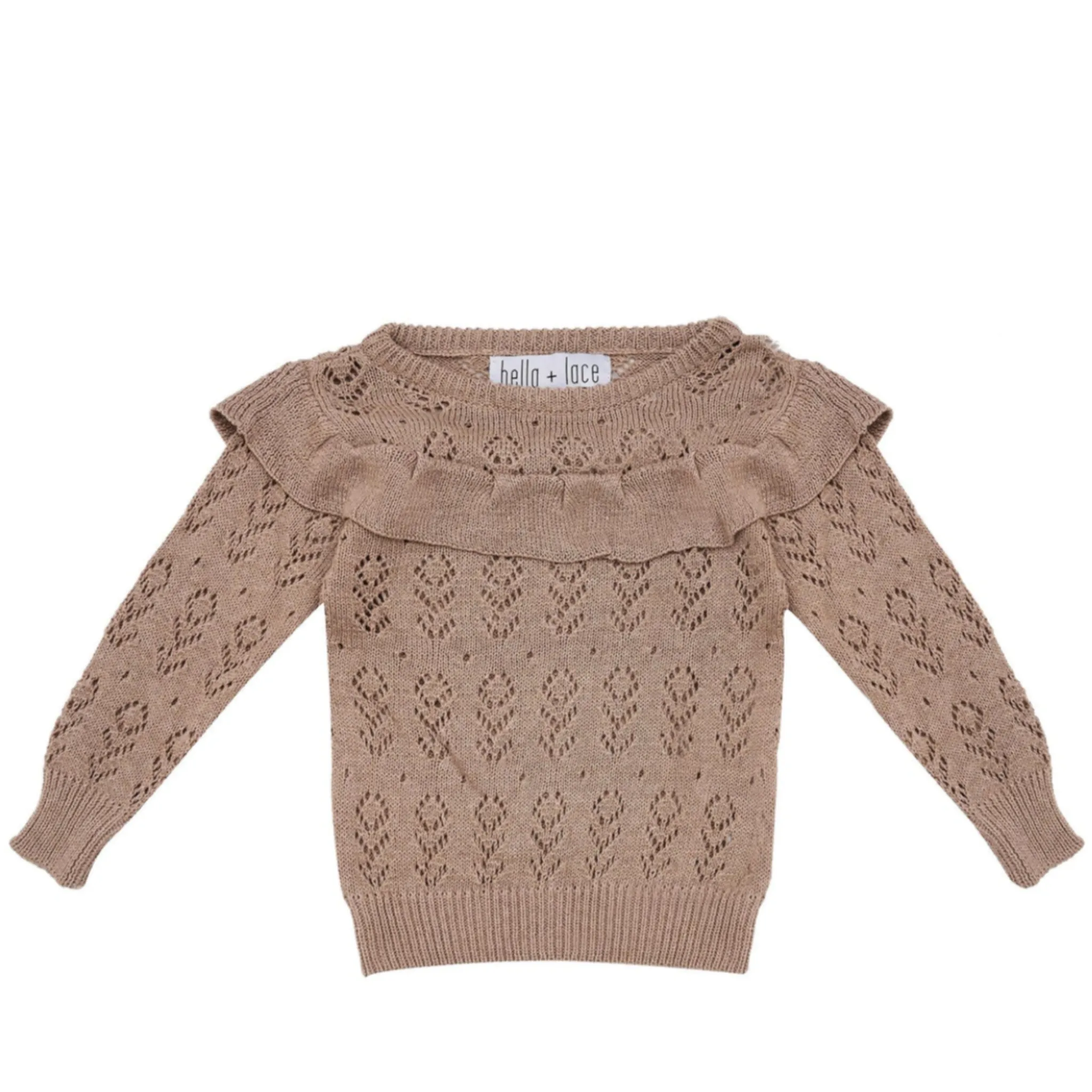 Bella   Lace - Lilac Knitted Top/Gumnut