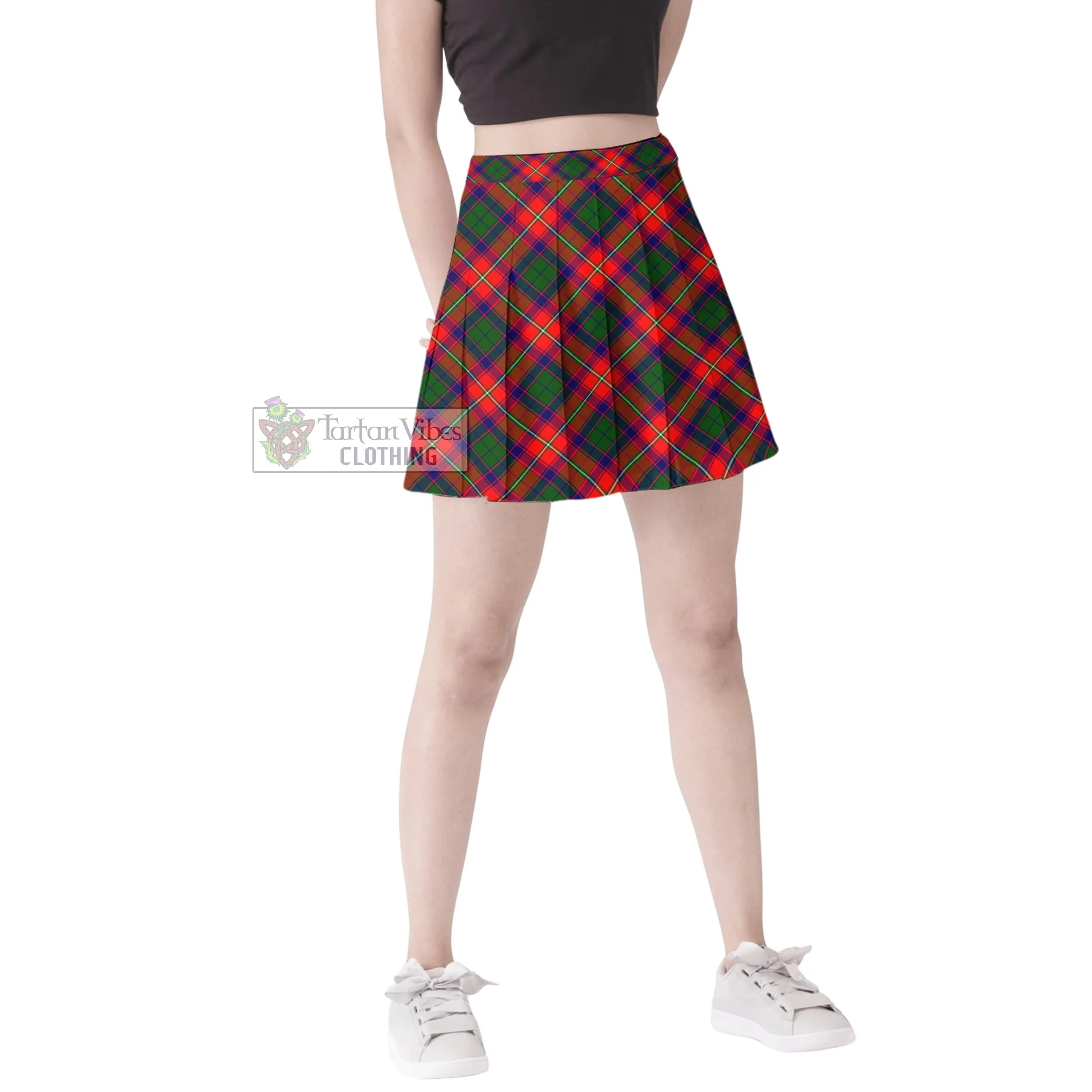 Belsches Tartan Women's Plated Mini Skirt