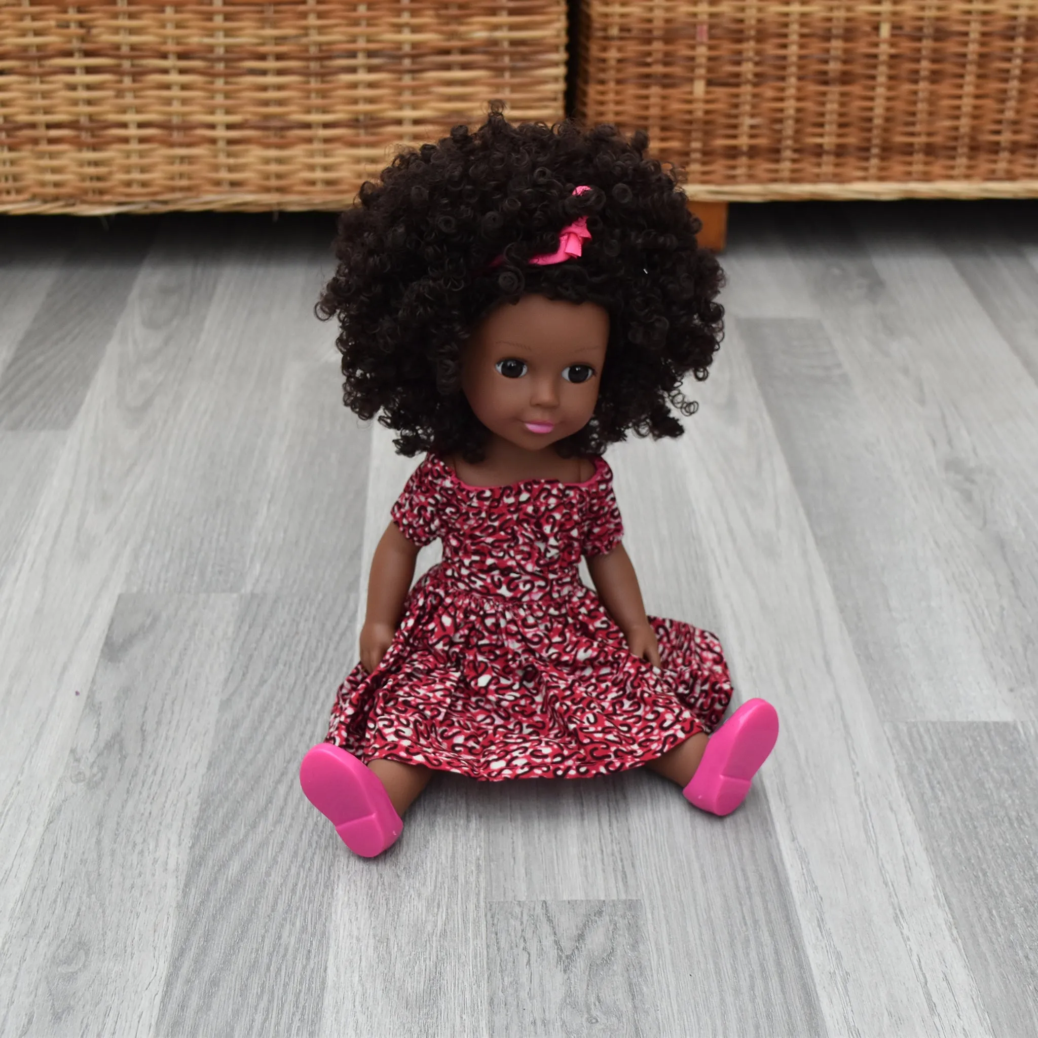 Black Doll - Afro Hair doll - Afro Doll Ankara Doll Dress 4