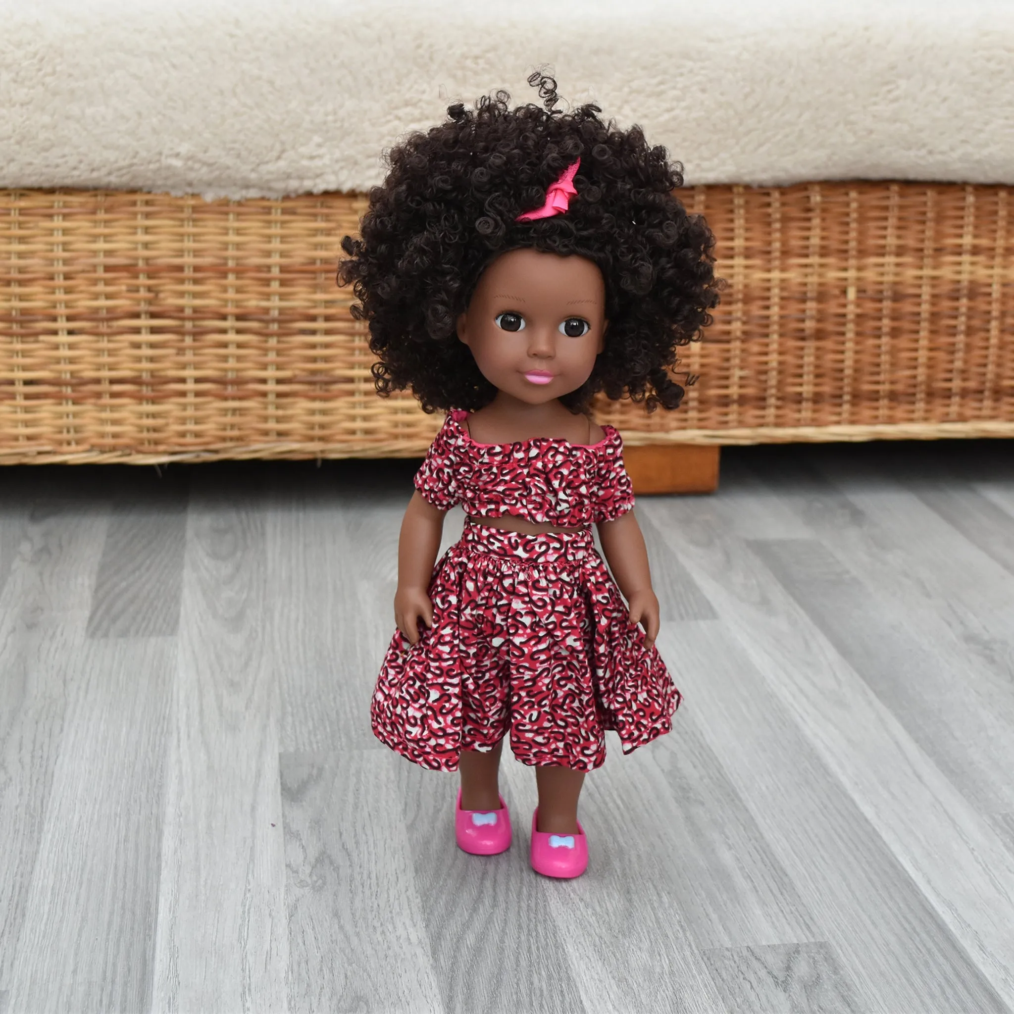 Black Doll - Afro Hair doll - Afro Doll Ankara Doll Dress 4