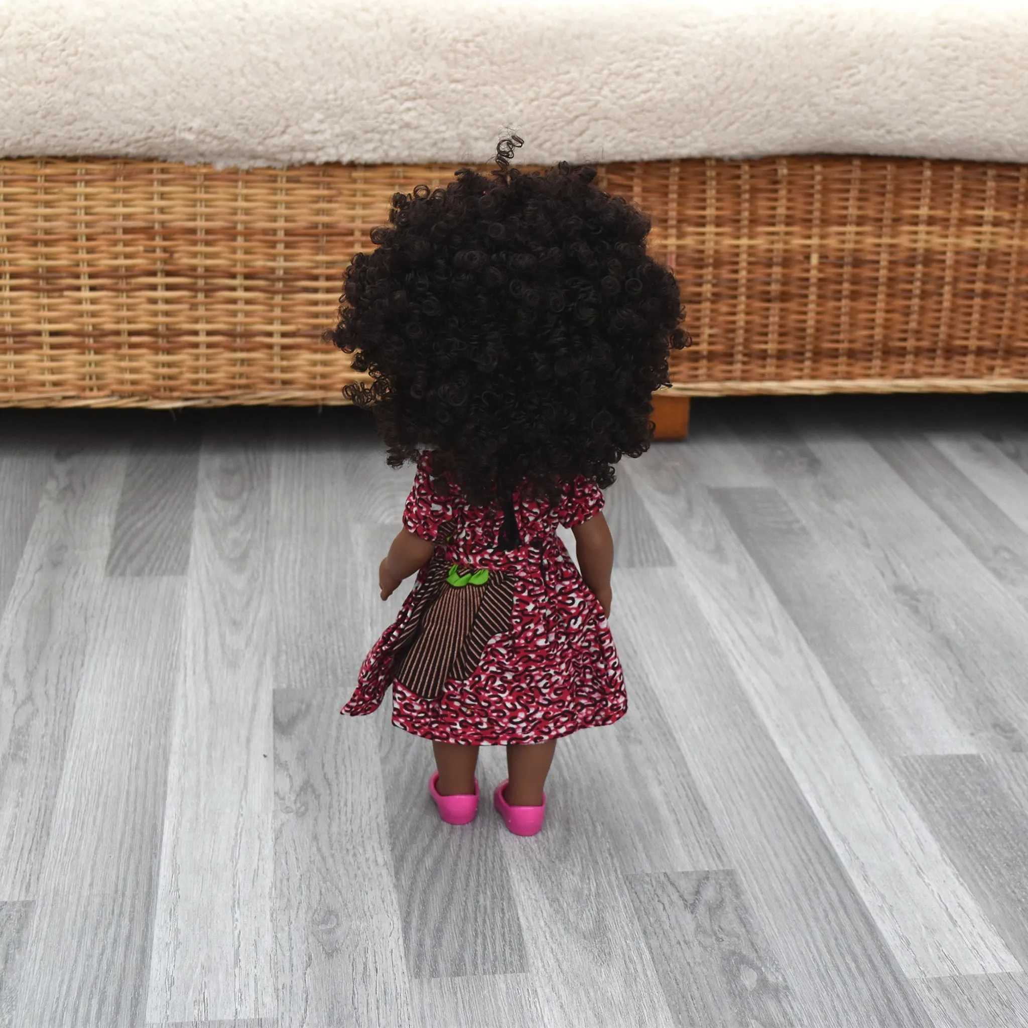 Black Doll - Afro Hair doll - Afro Doll Ankara Doll Dress 4