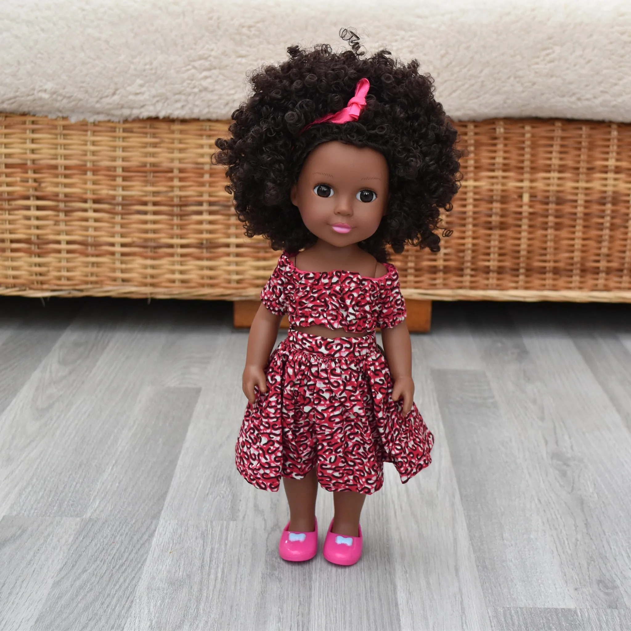 Black Doll - Afro Hair doll - Afro Doll Ankara Doll Dress 4