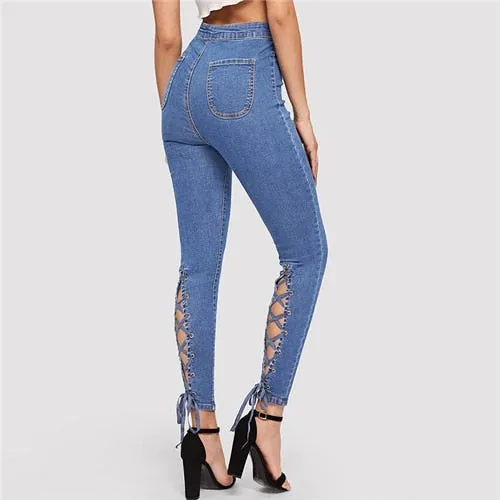 Blue Zip Fly Jeans