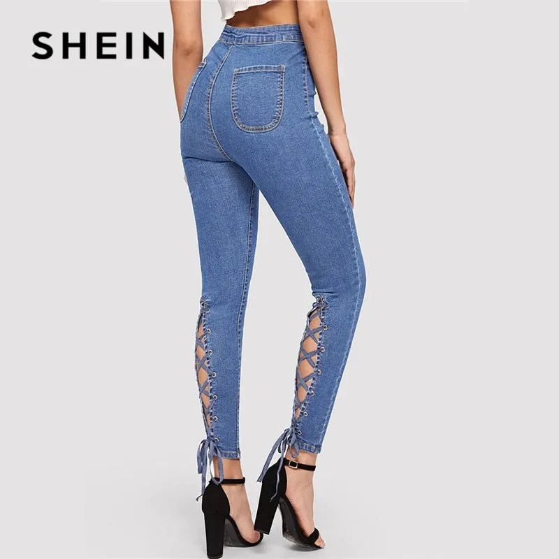 Blue Zip Fly Jeans