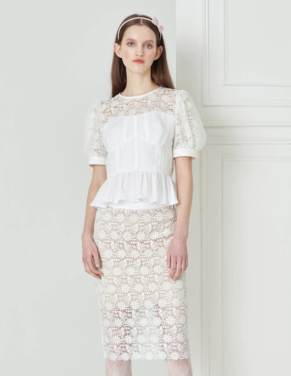 BORA AKSU French Style Elegant Lace Skirt