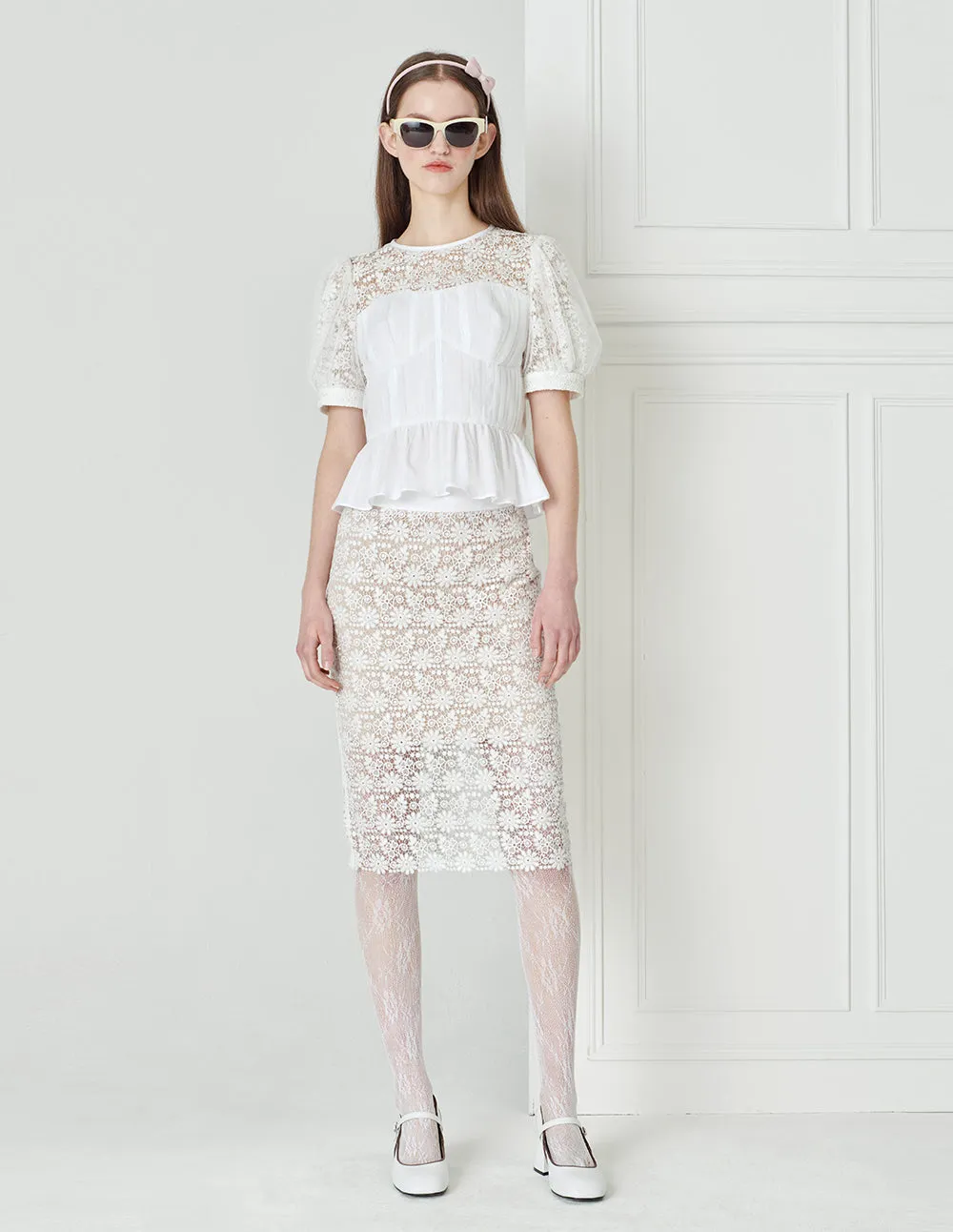 BORA AKSU French Style Elegant Lace Skirt