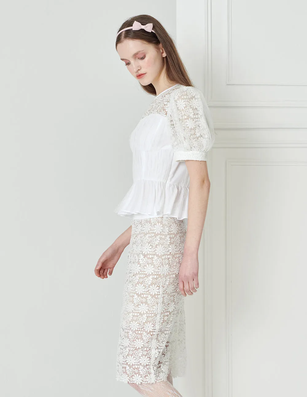 BORA AKSU French Style Elegant Lace Skirt