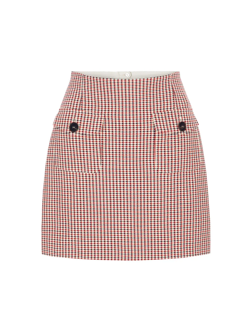 BORA AKSU Houndstooth Tweed A-Line Skirt