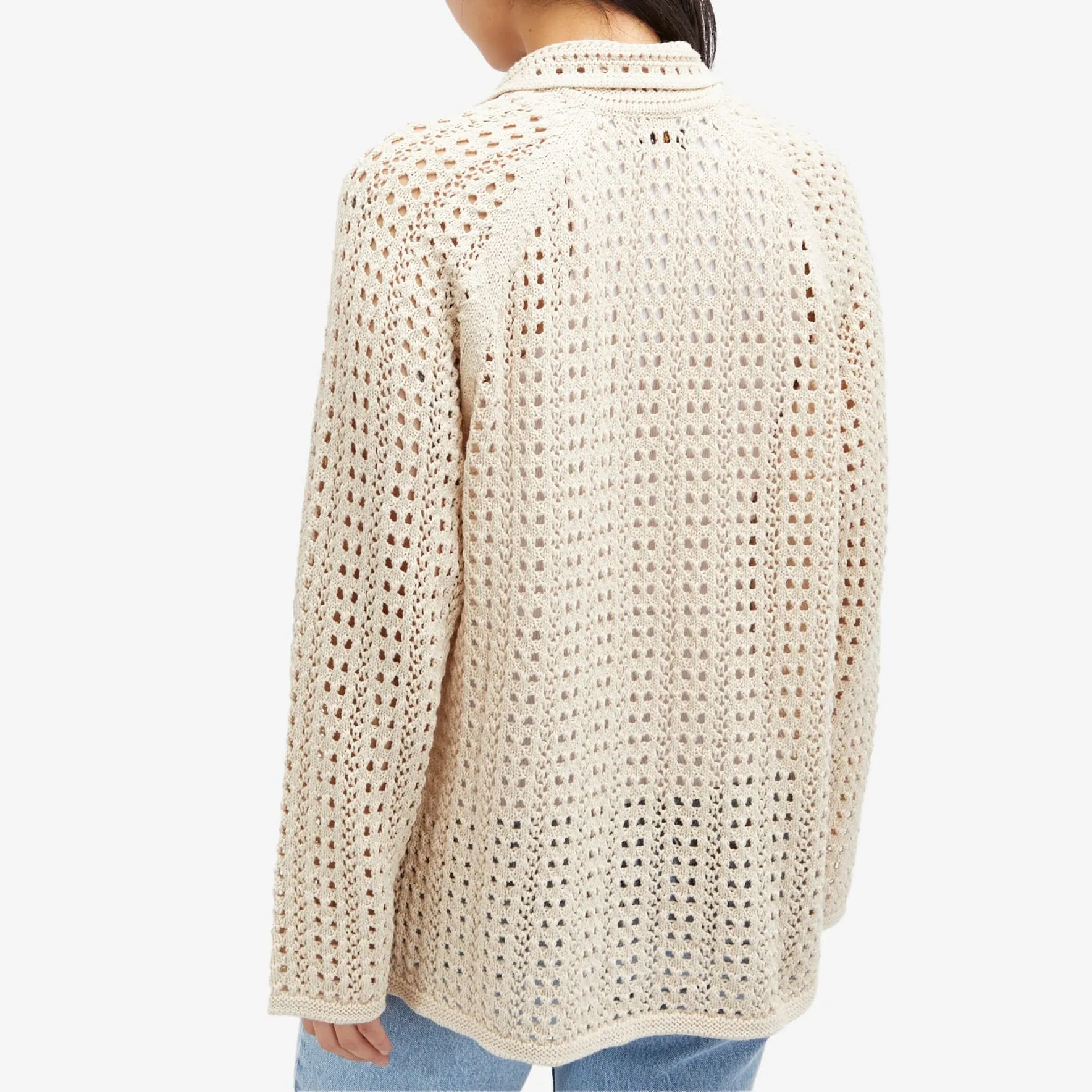 Cardigan Nudie Jeans Co Carina Crochet, cream