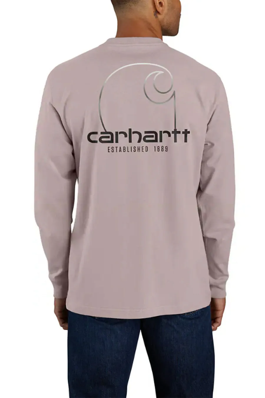 Carhartt Men's Relaxed Fit Long Sleeve Graphic Pocket T-Shirt - Mink