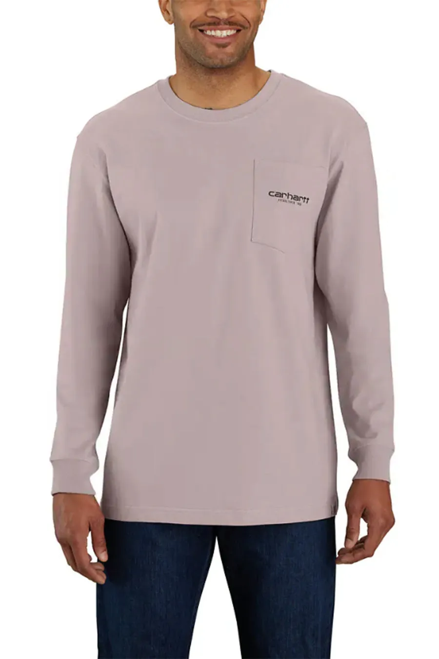 Carhartt Men's Relaxed Fit Long Sleeve Graphic Pocket T-Shirt - Mink