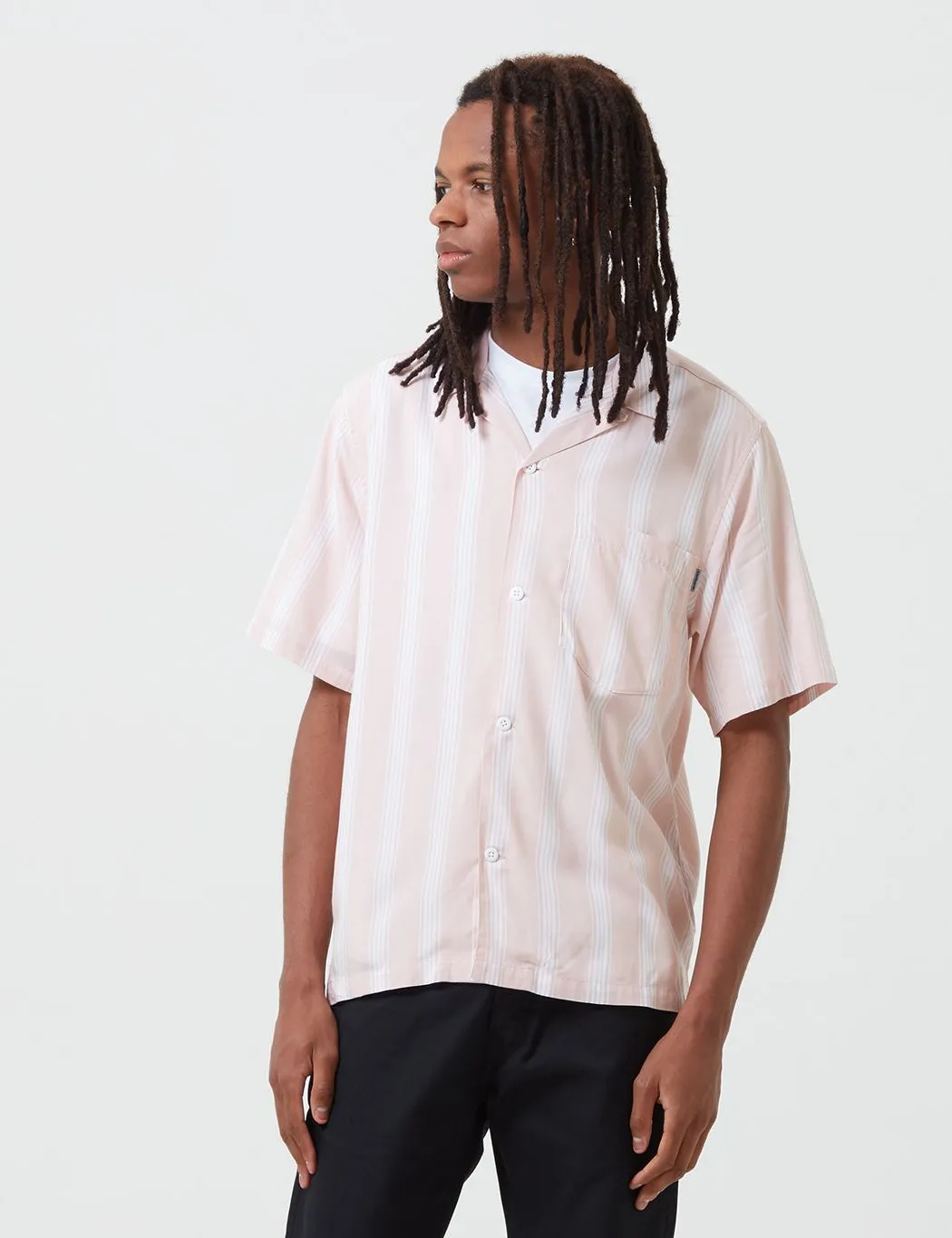 Carhartt-WIP Chester Shirt (Stripe) - Powdery Pink