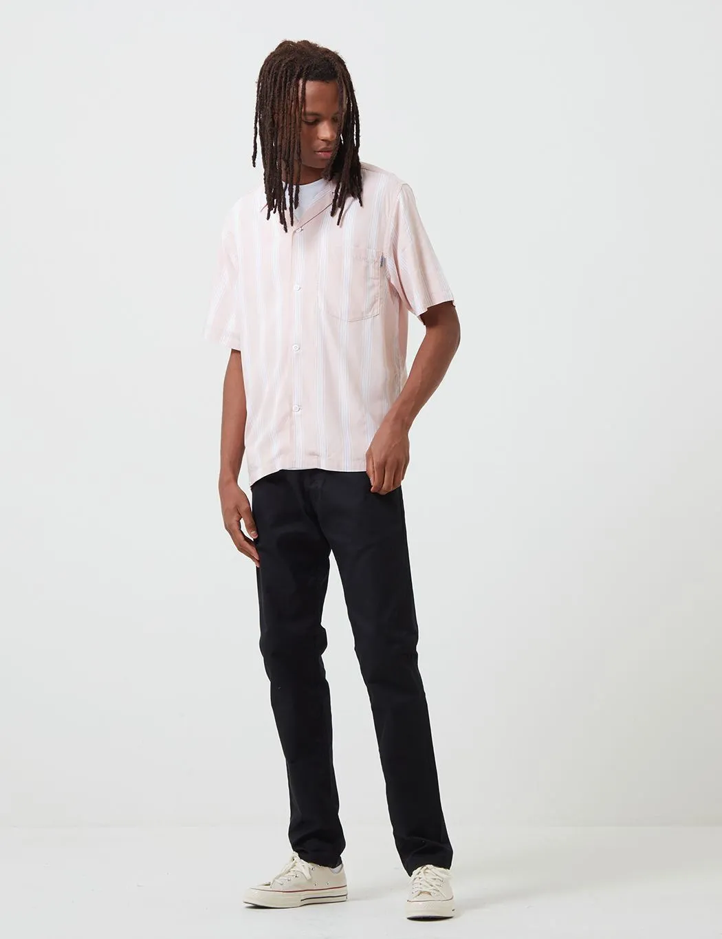 Carhartt-WIP Chester Shirt (Stripe) - Powdery Pink