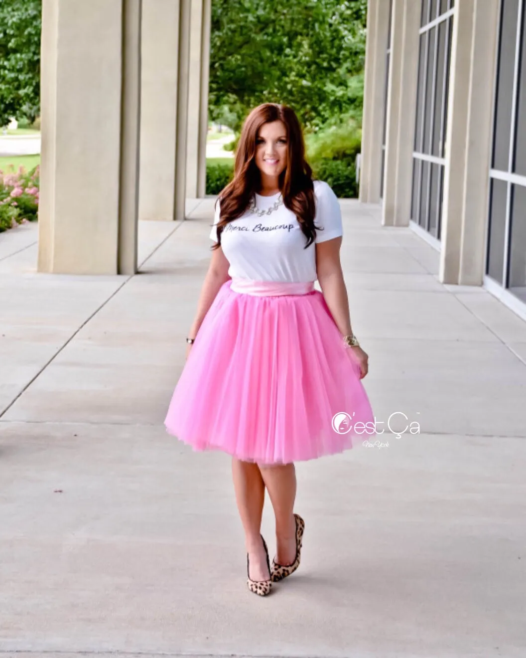 Clarisa Rose Pink Tulle Skirt - Midi