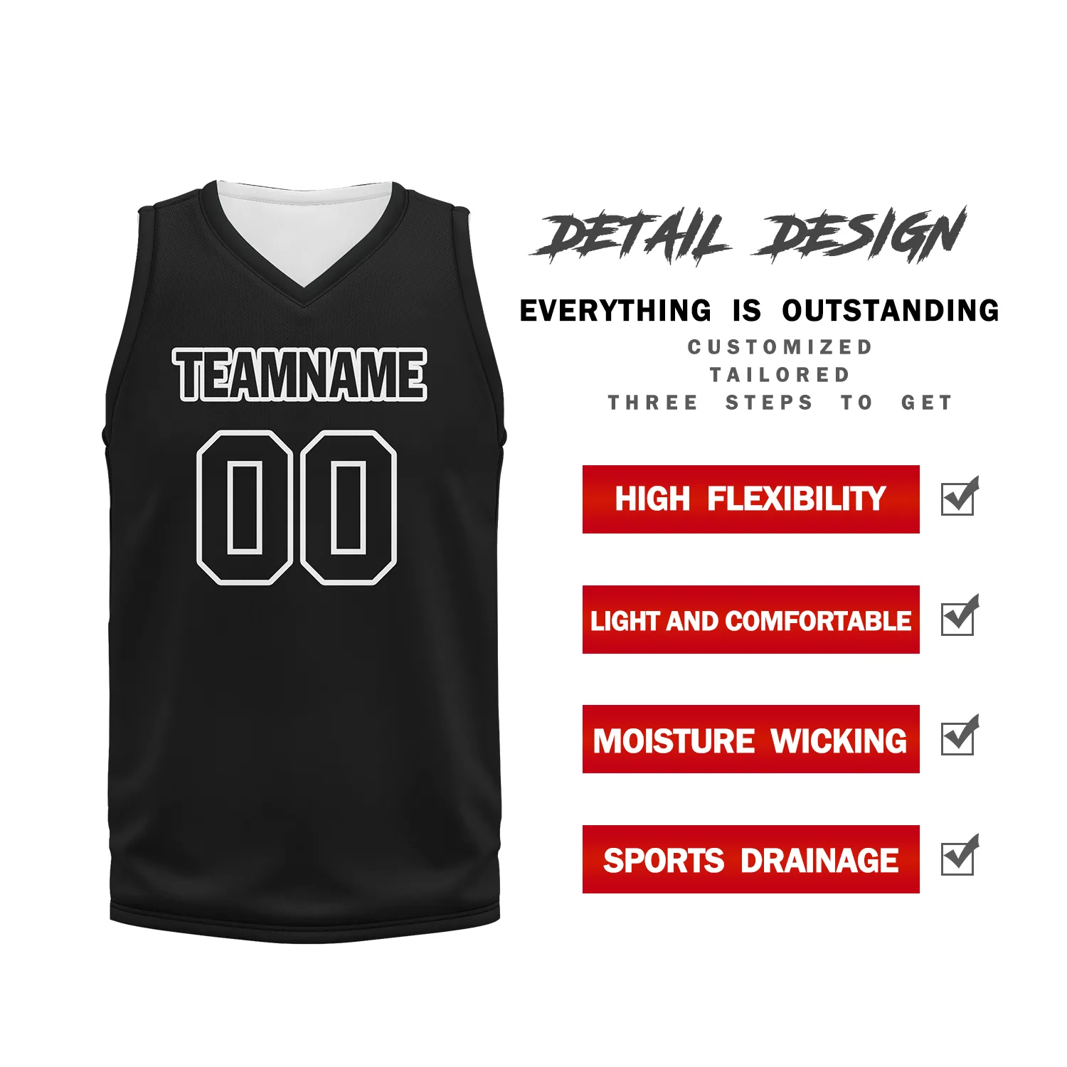 Custom Black Classic Style Sports Uniform Basketball Jersey BBJ01-bd0a7007