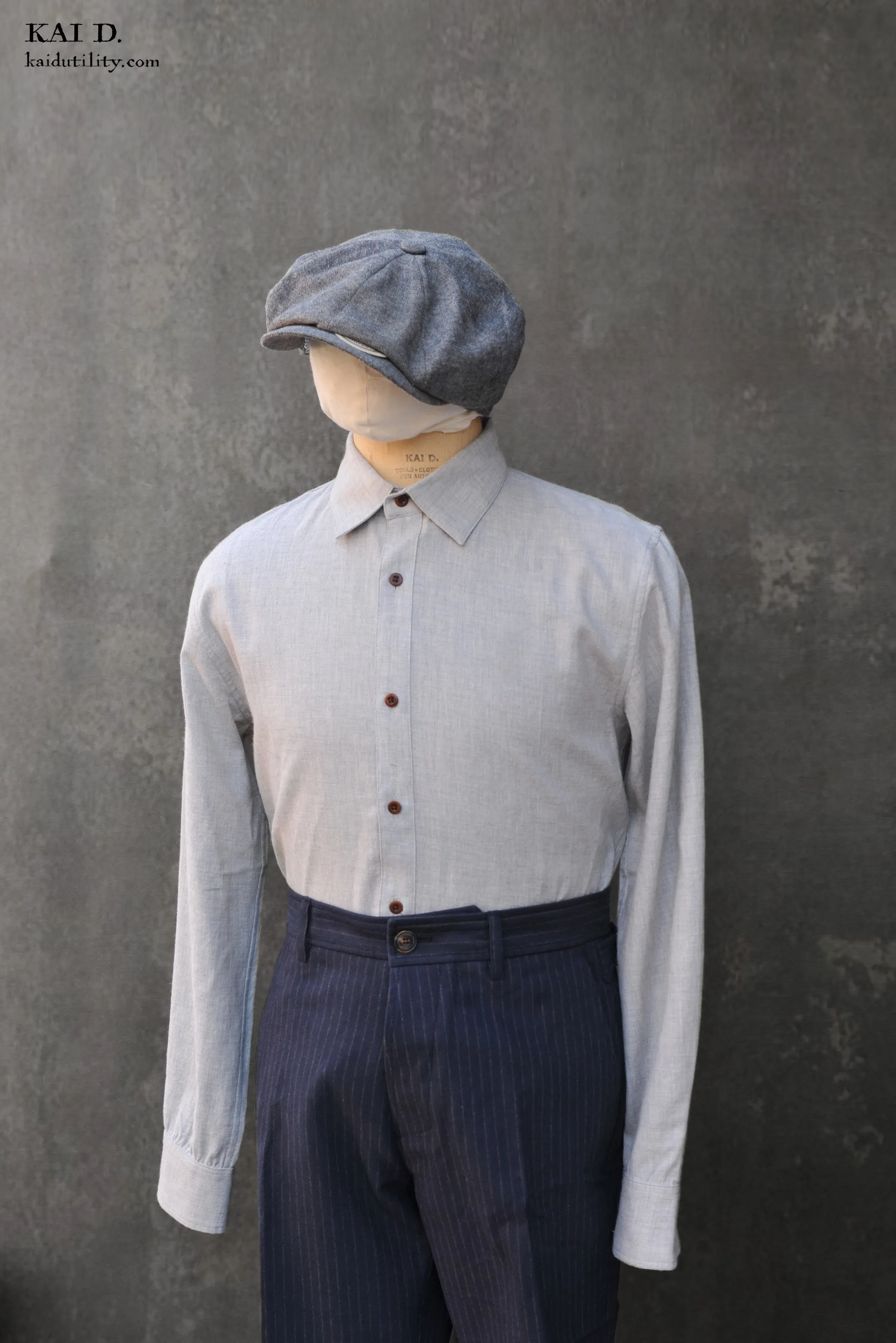 Delancey Shirt - Grey Artisan Twill - S, M, L, XL