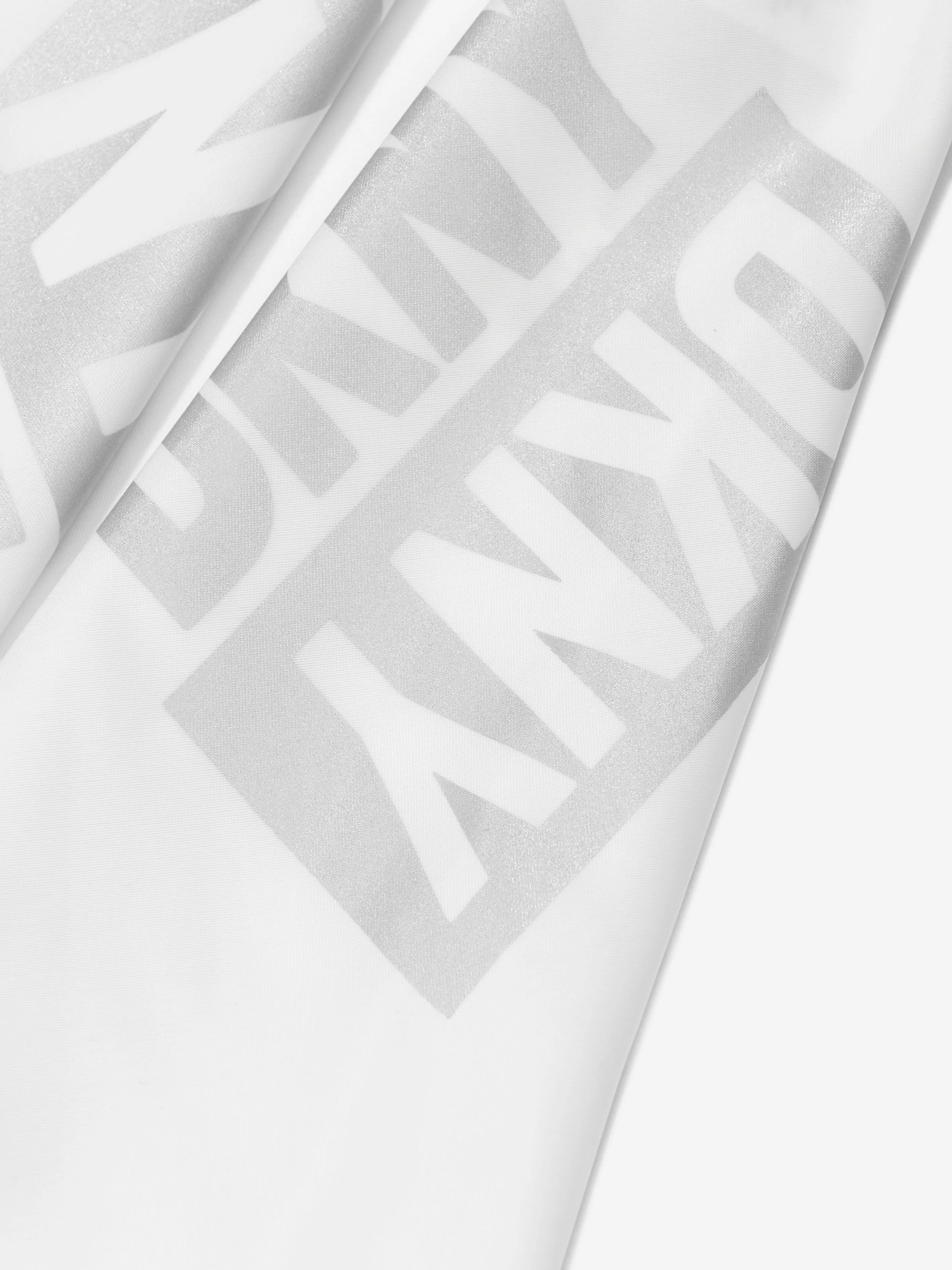 DKNY Girls Logo Print Zip Up Skirt in White