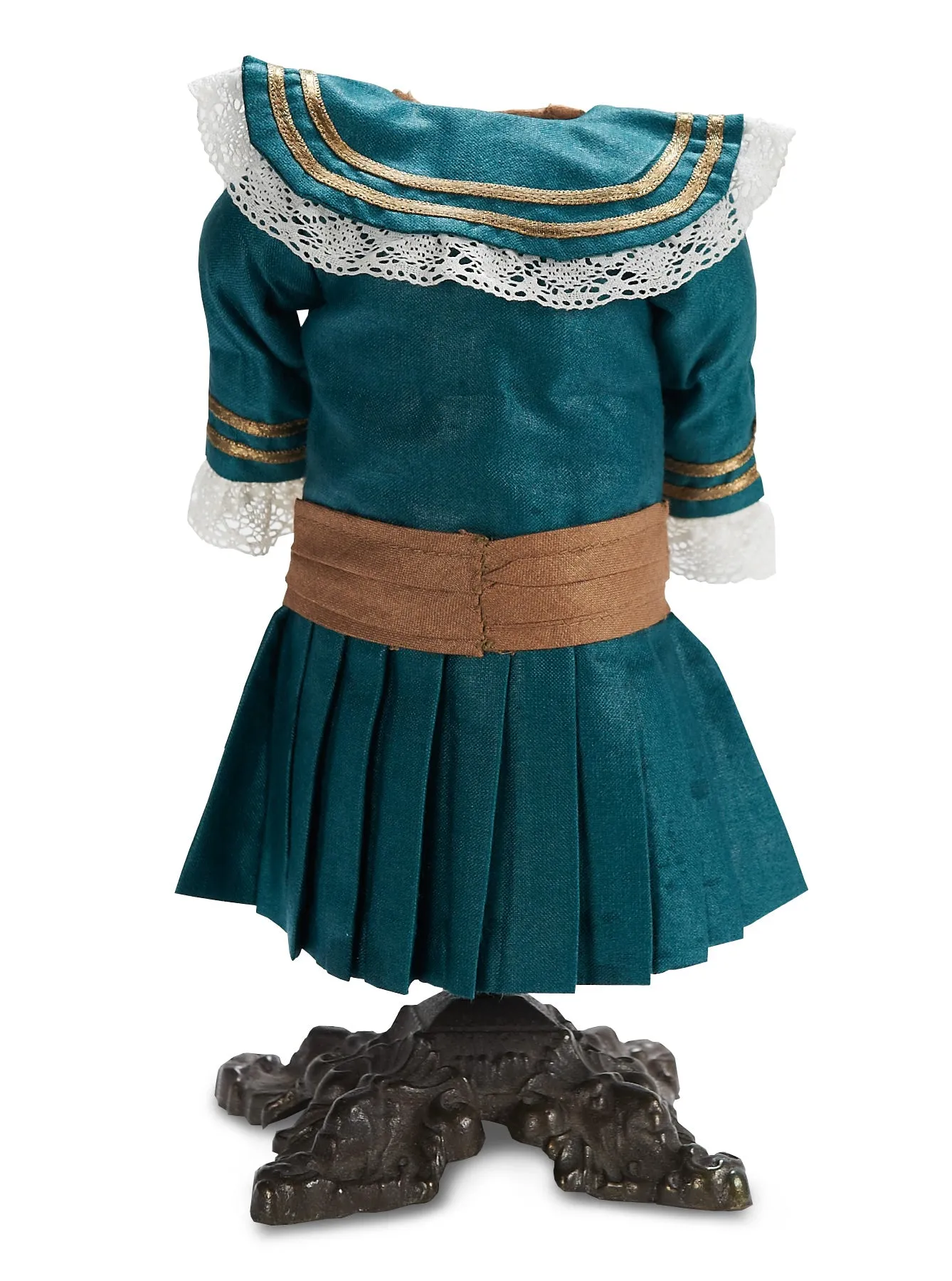 Emerald-Green Silk Sailor Dress and Cap