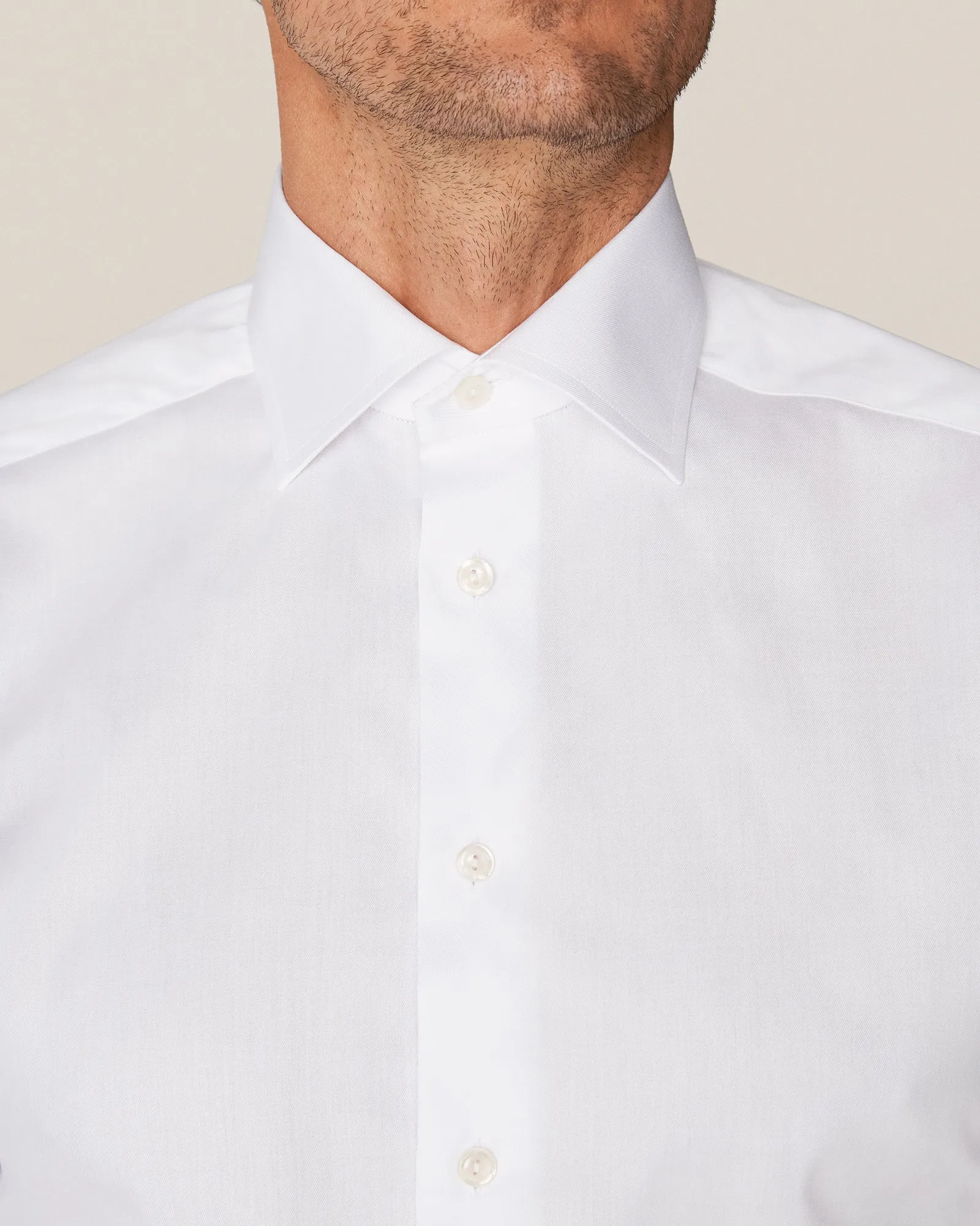 ETON 30007931100 WHITE SIGNATURE TWILL CONTEMPORARY SC SHIRT