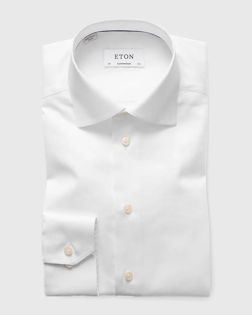 ETON 30007931100 WHITE SIGNATURE TWILL CONTEMPORARY SC SHIRT