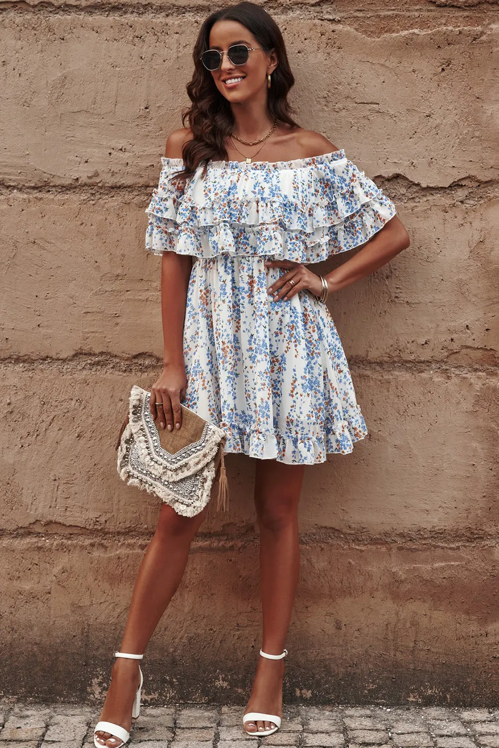 Floral Off-Shoulder Summer Dress