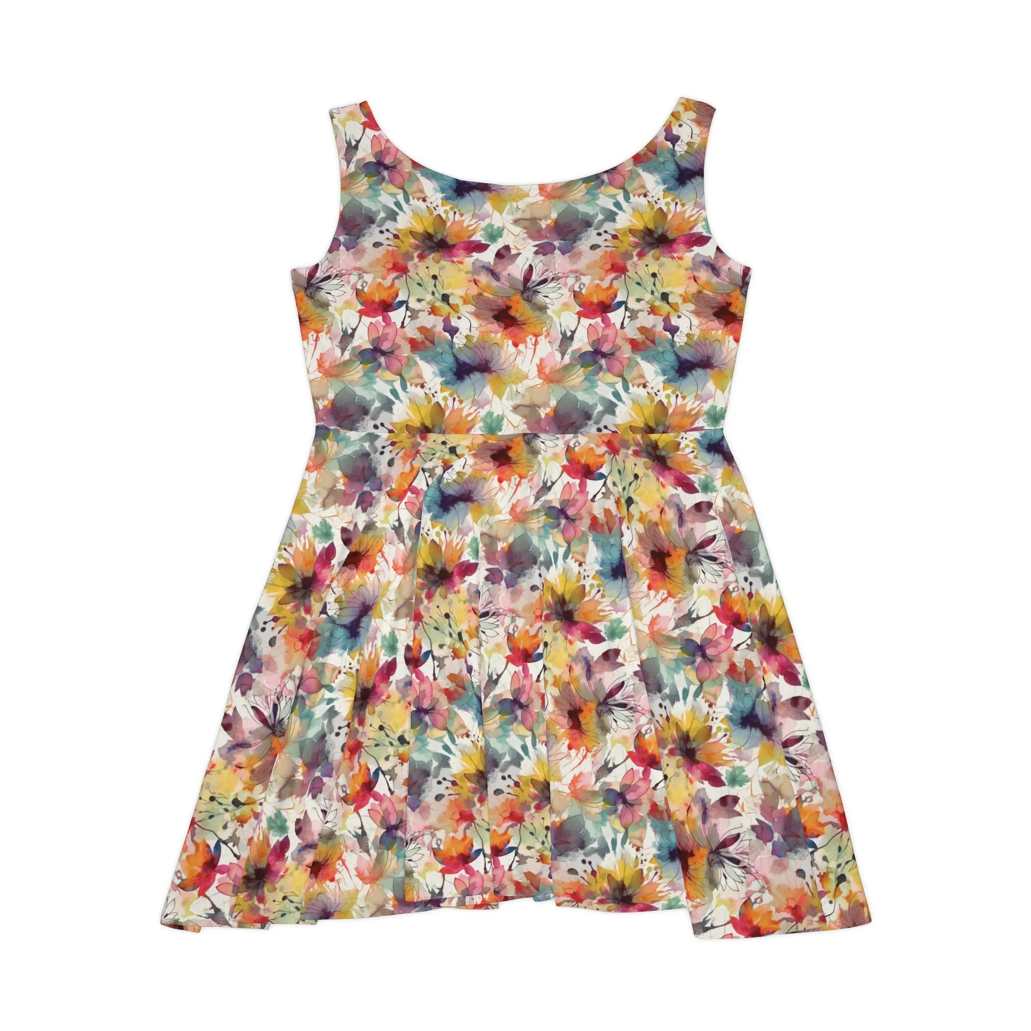 Floral Pattern Women's Skater Dress #9