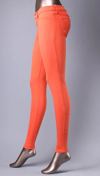 Flying Monkey Skinny Jeans in Fire Orange