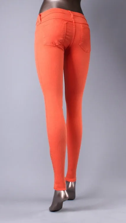 Flying Monkey Skinny Jeans in Fire Orange