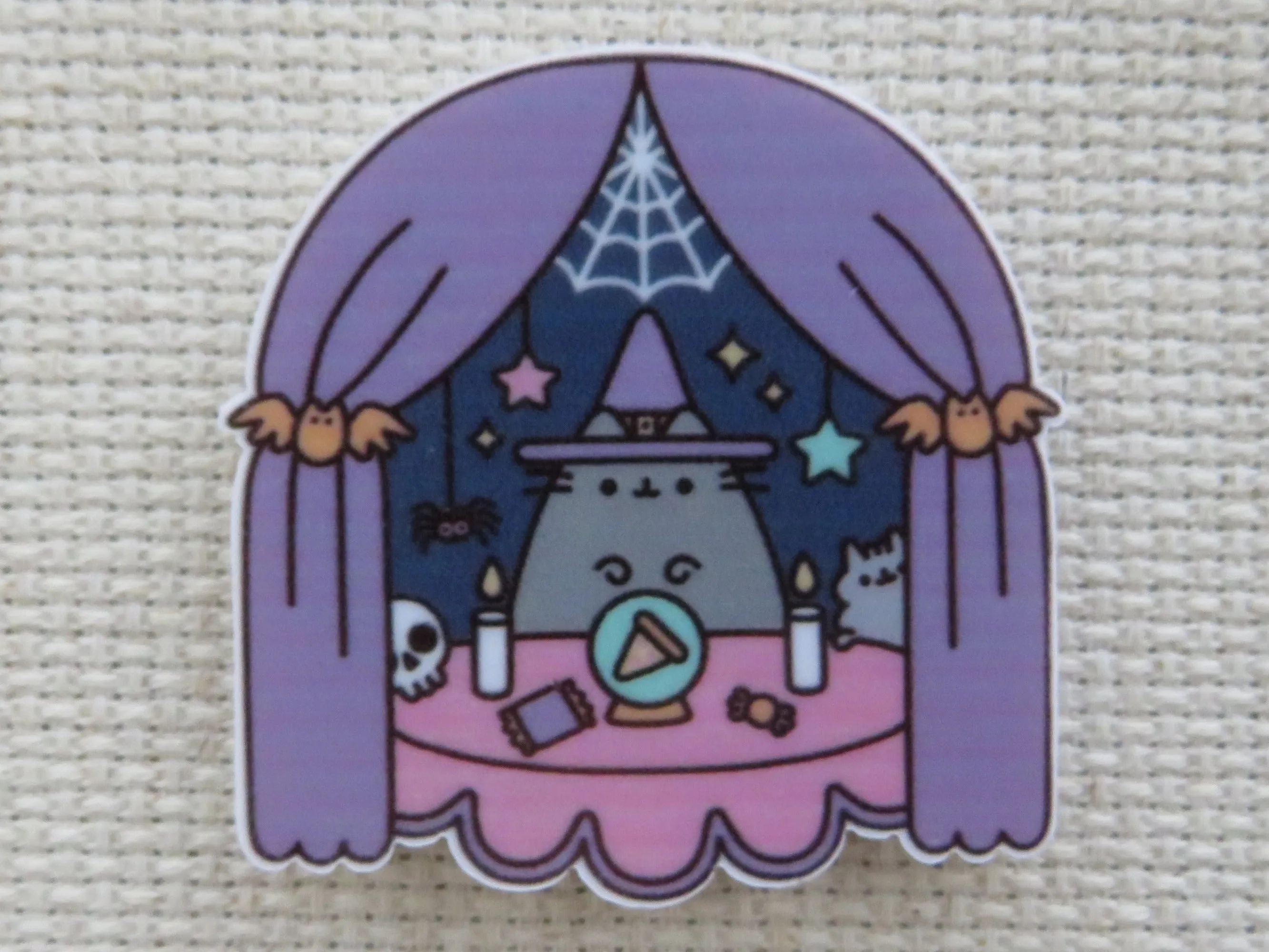 Fortune Telling Cartoon Cat Needle Minder, Cover Minder, Magnet