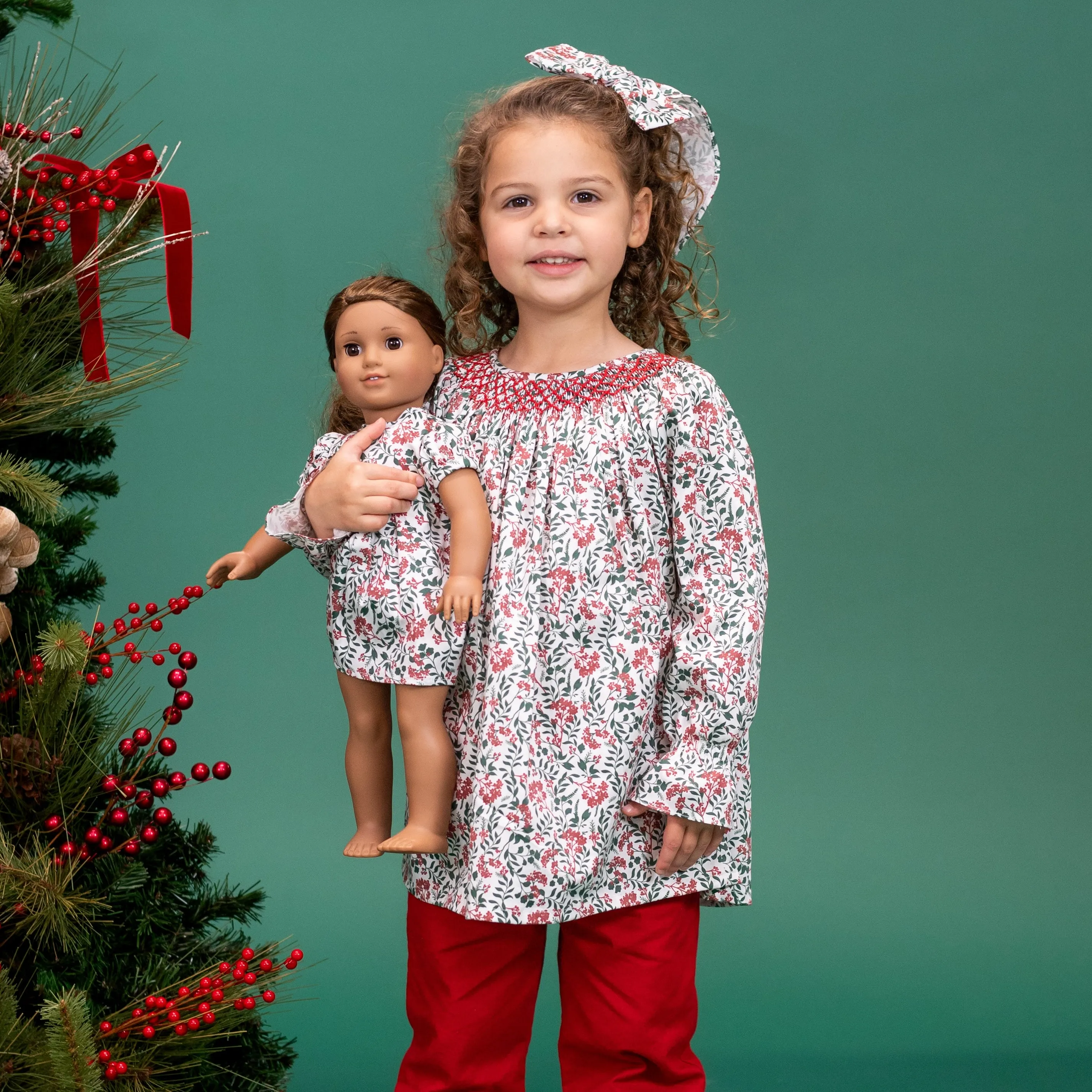 Holly Berry Doll Dress