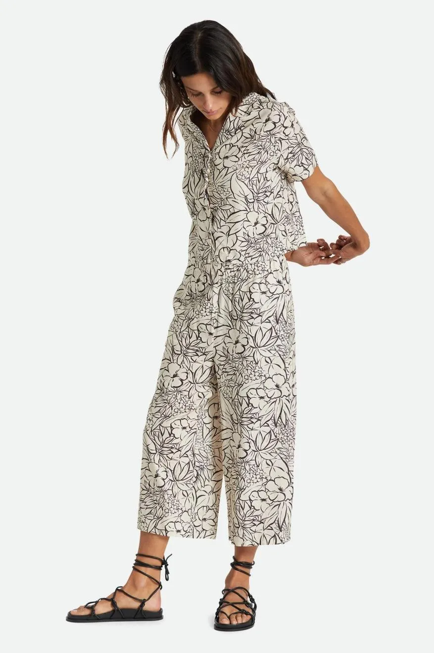 Indo Linen Wide Leg Pant - Whitecap