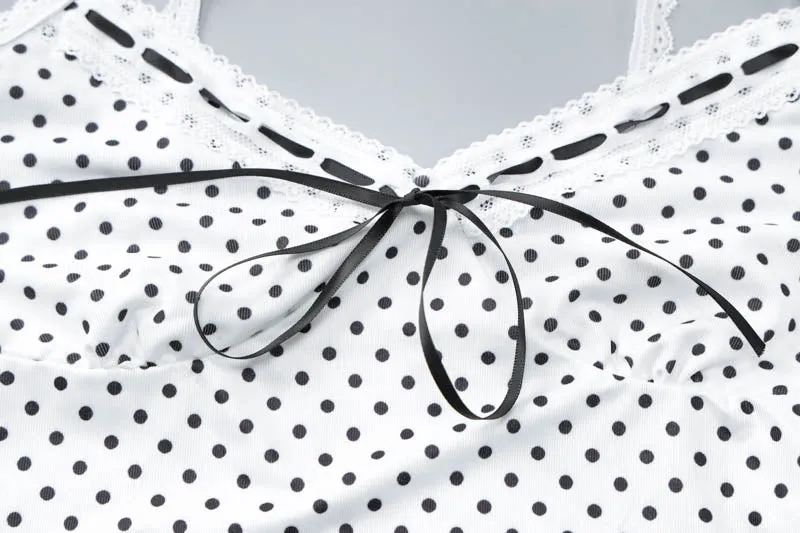 Joslyn Polka-Dot Mini Skirt Set