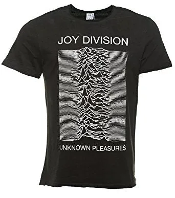 Joy Division T Shirt - Unknown Pleasures, Charcoal