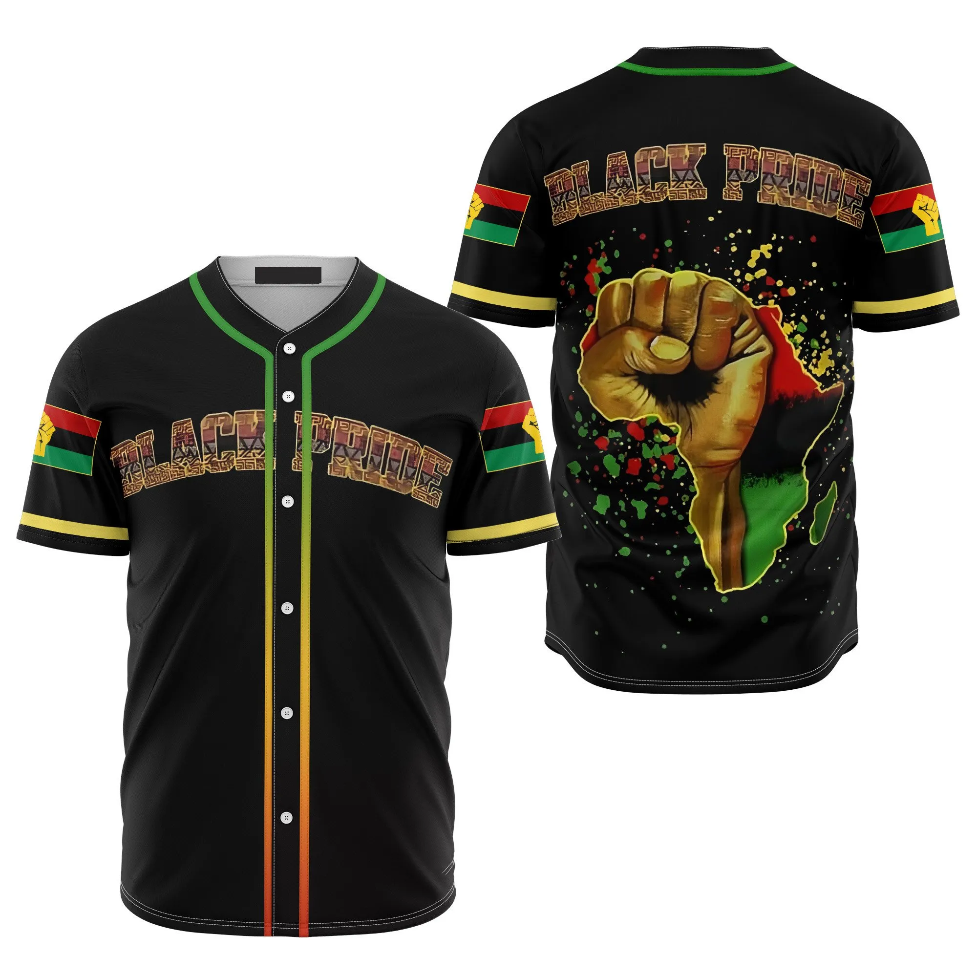 Juneteenth Black Power African American African Pride Baseball Jersey