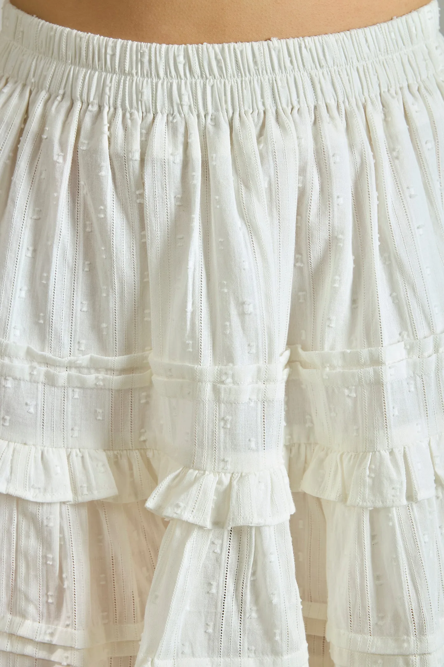 Katie|Cotton Tiered Skirt