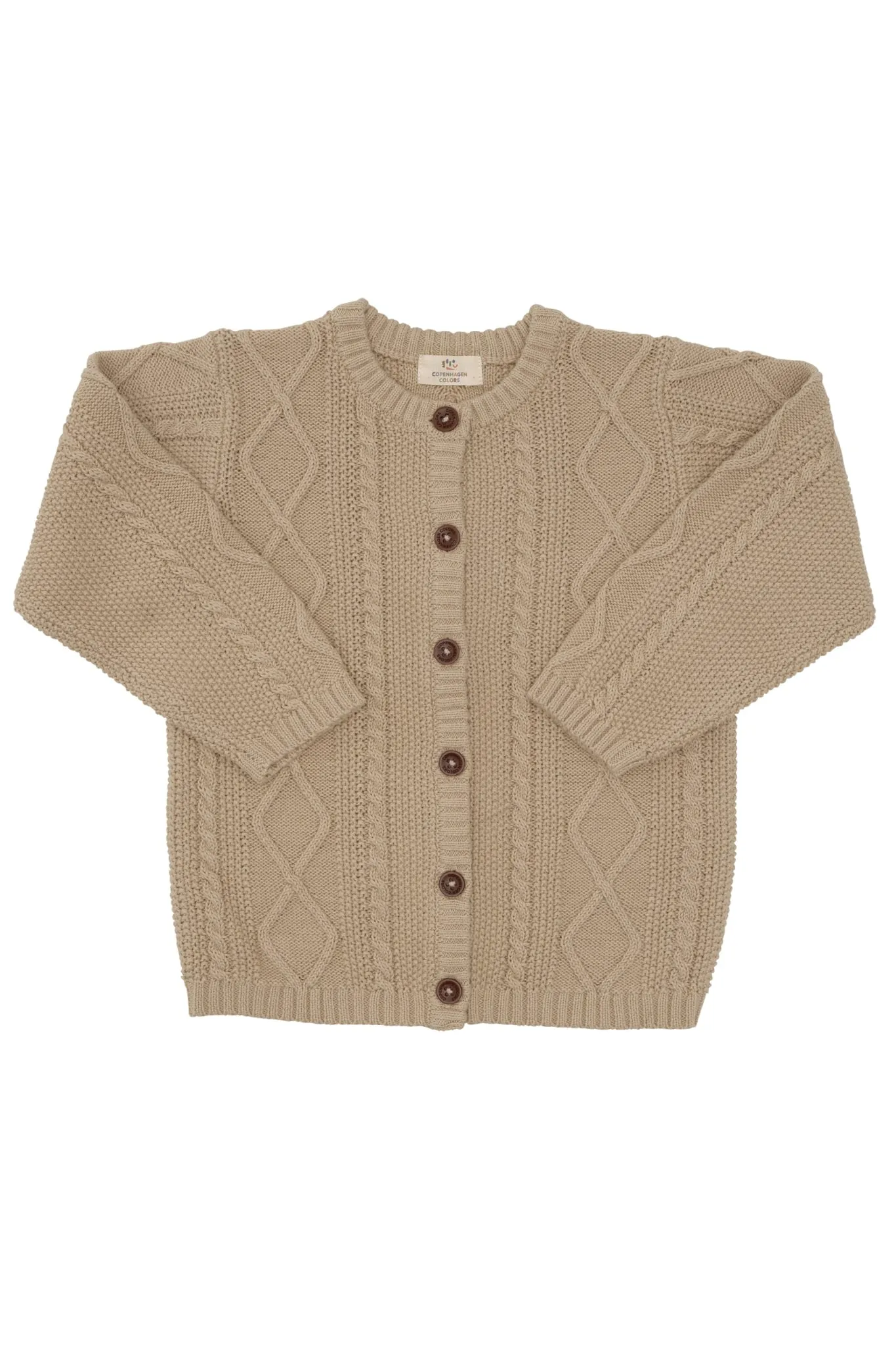 KNITTED CARDIGAN - LT. TAUPE