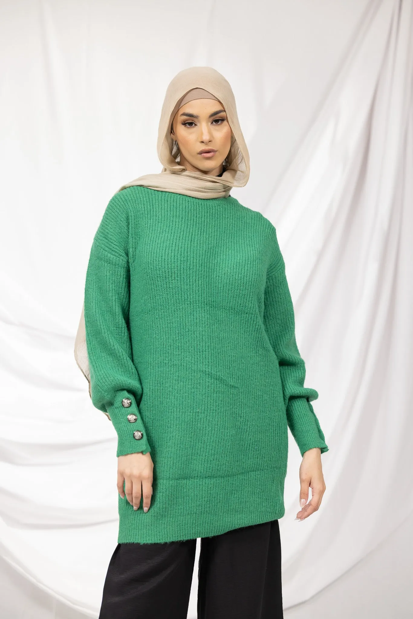 Lace Front Knit Jumper