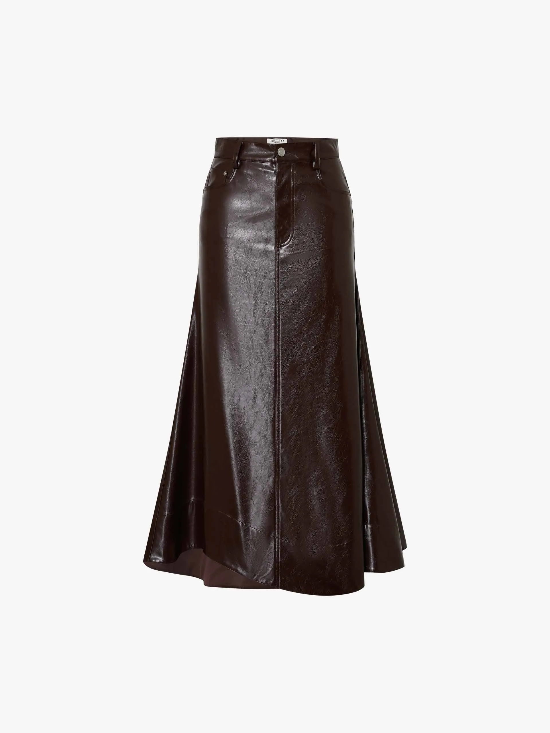 Leather A-line Cut Skirt