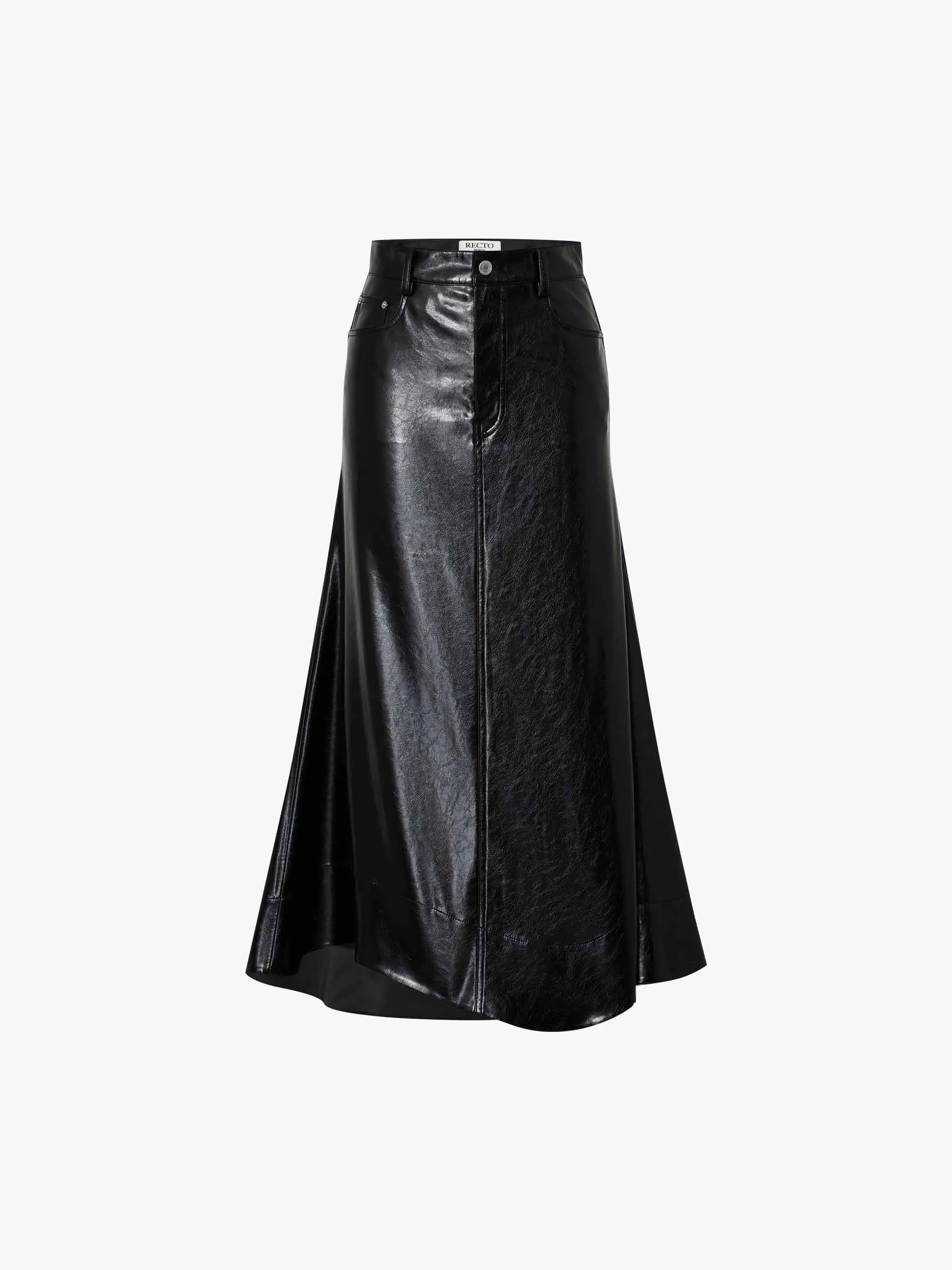 Leather A-line Cut Skirt