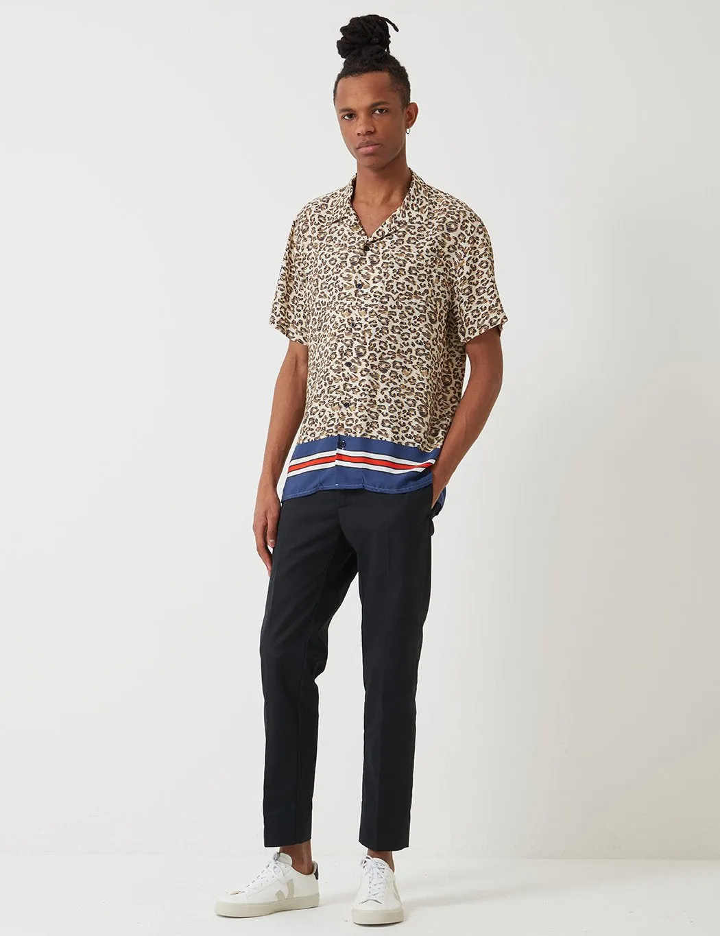 Libertine-Libertine Cave Shirt - Navy/Off White