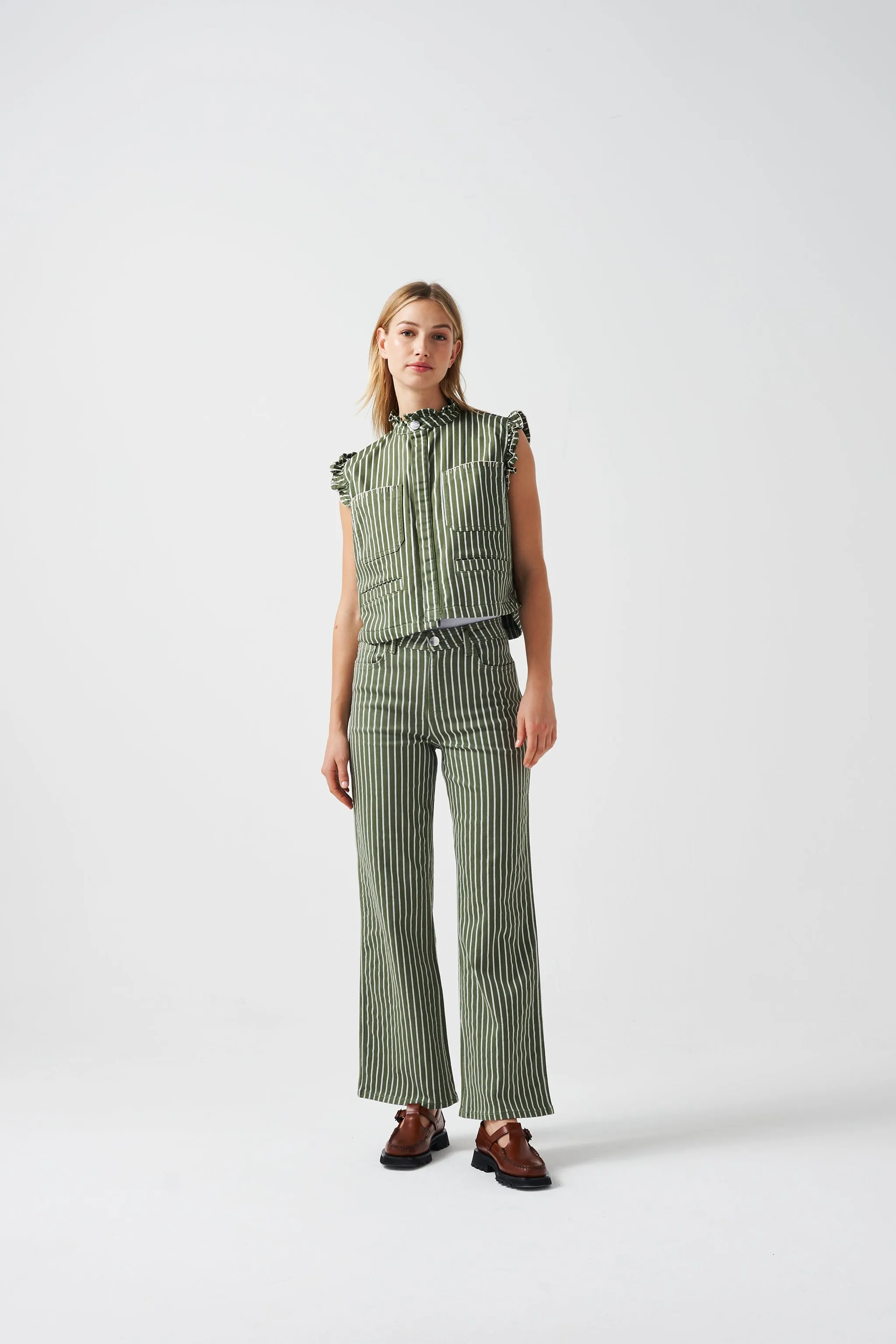 Mabel Jean in Khaki Stripe