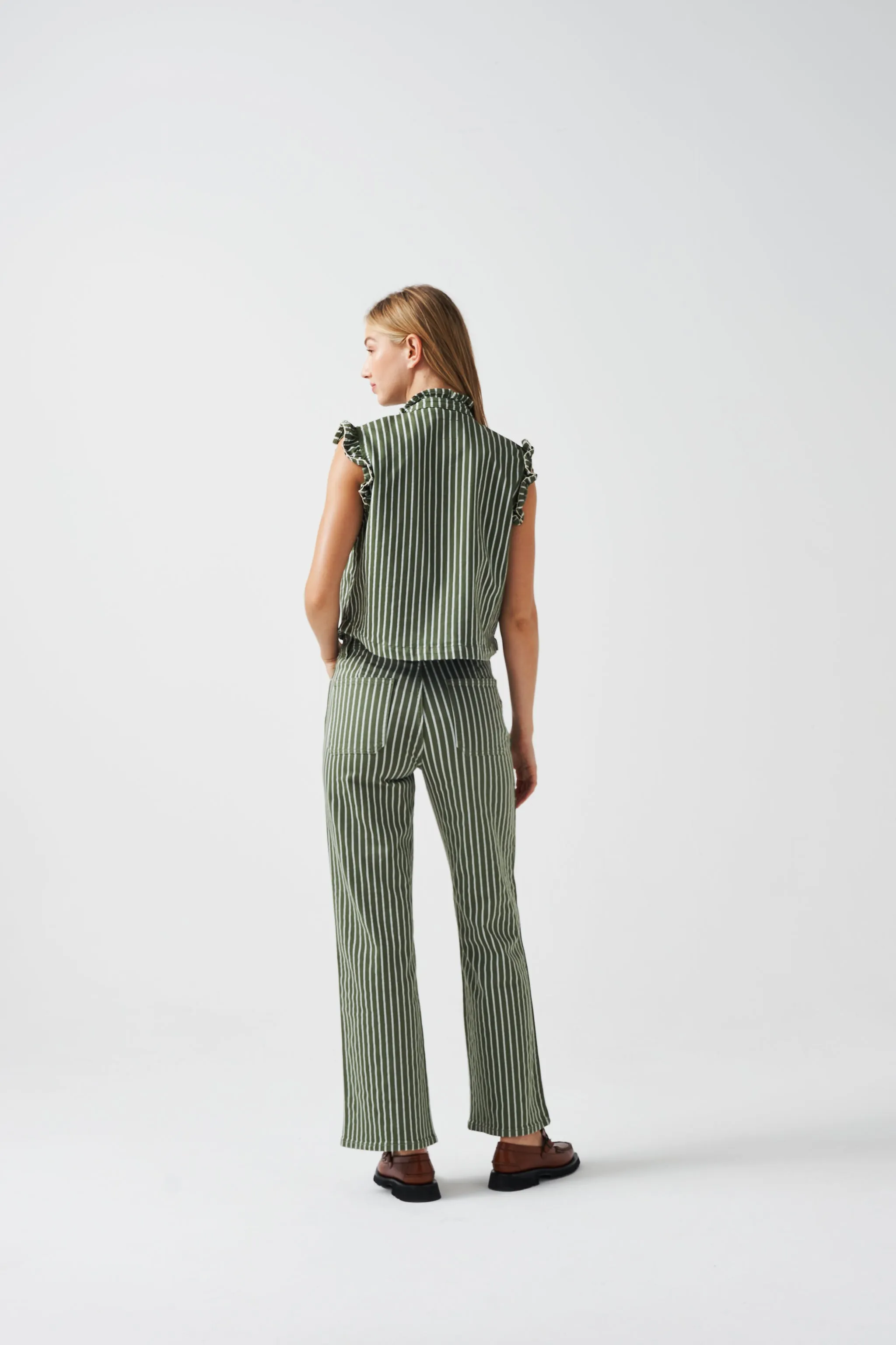 Mabel Jean in Khaki Stripe